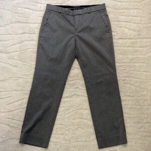 Banana Republic Ryan Pants Womens 8S Gray Polka Dot Slim Career Stretch